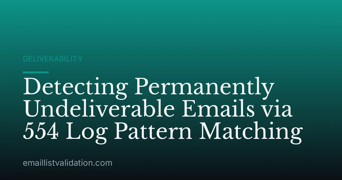 Detecting Permanently Undeliverable Emails via 554 Log Pattern Matching