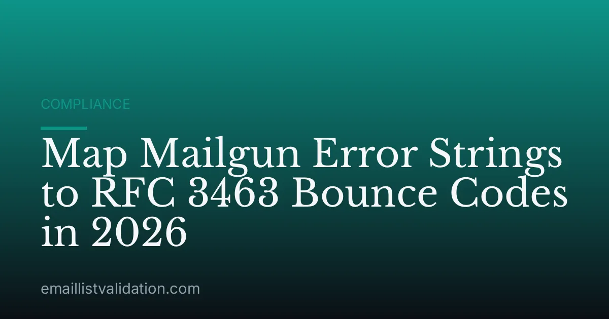 Map Mailgun Error Strings to RFC 3463 Bounce Codes in 2026