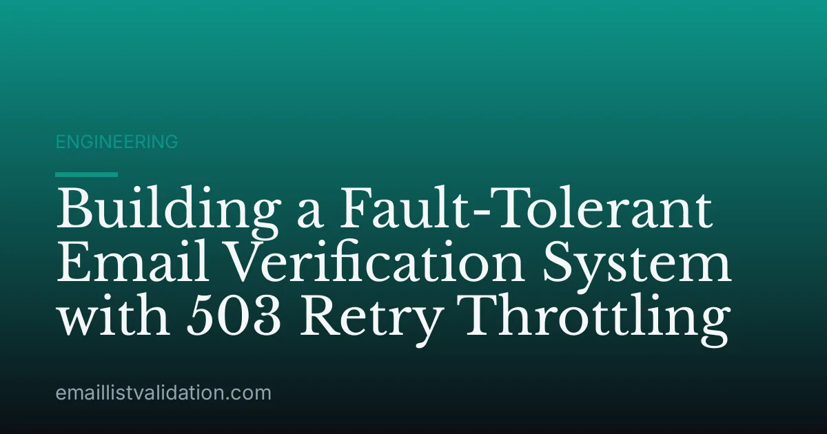 Building a Fault-Tolerant Email Verification System with 503 Retry Throttling