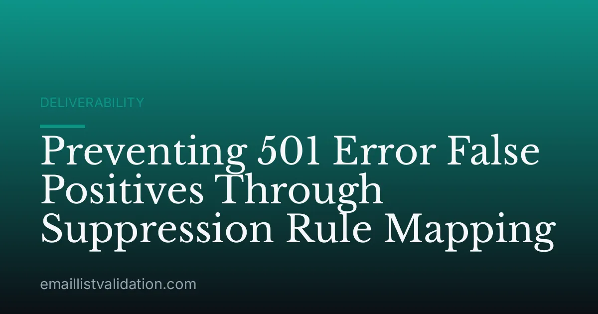 Preventing 501 Error False Positives Through Suppression Rule Mapping