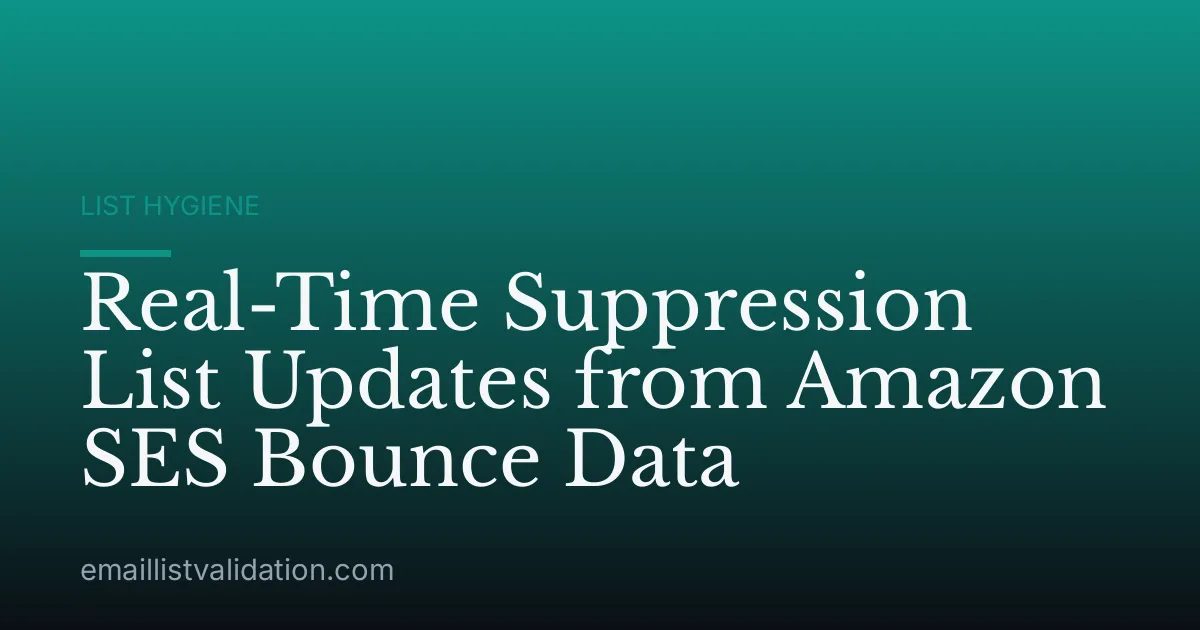 Real-Time Suppression List Updates from Amazon SES Bounce Data