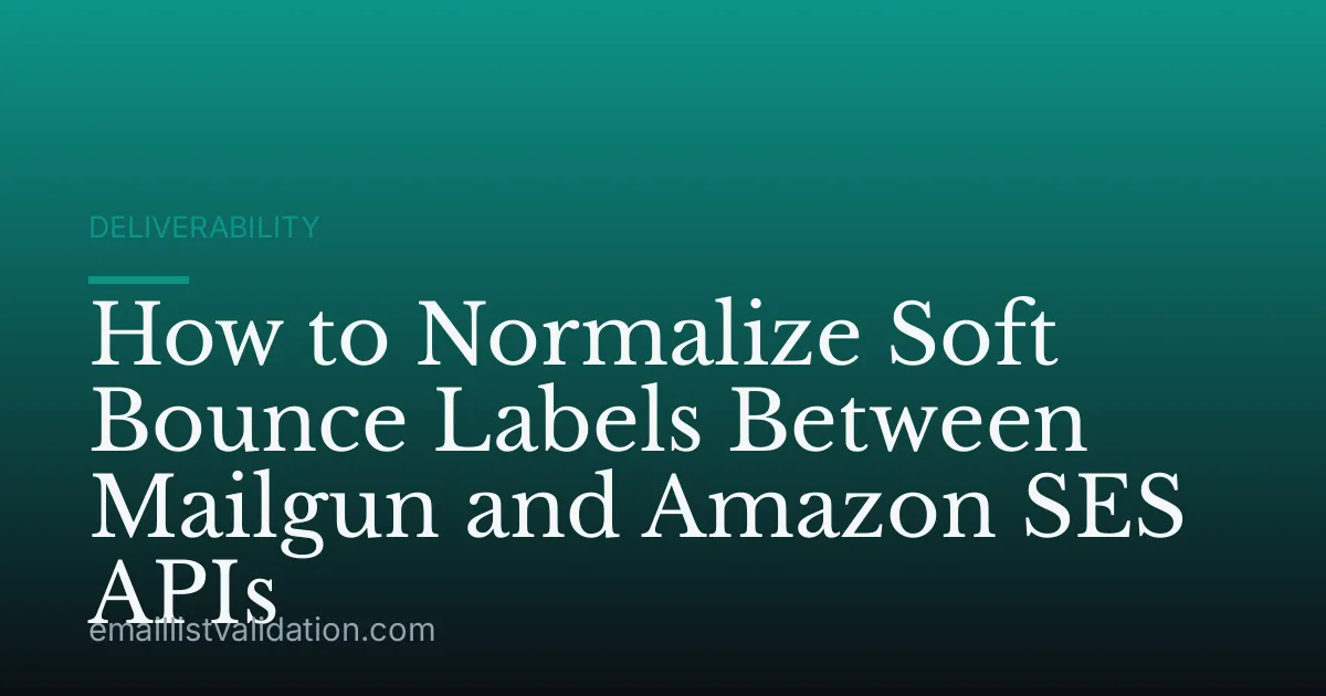 How to Normalize Soft Bounce Labels Between Mailgun and Amazon SES APIs