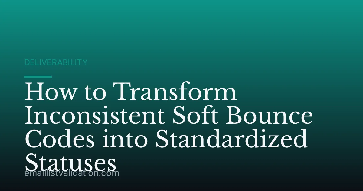 How to Transform Inconsistent Soft Bounce Codes into Standardized Statuses