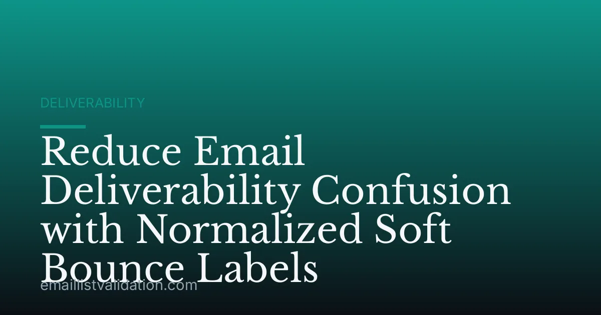 Reduce Email Deliverability Confusion with Normalized Soft Bounce Labels