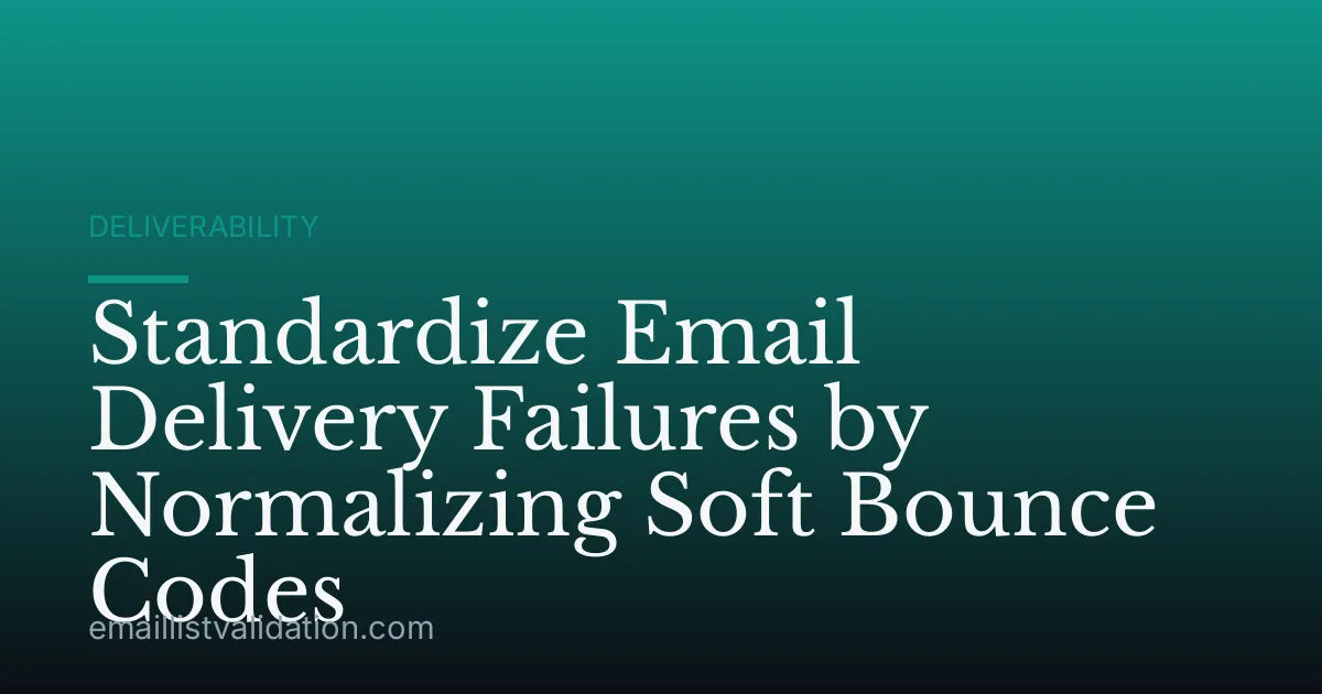 Standardize Email Delivery Failures by Normalizing Soft Bounce Codes