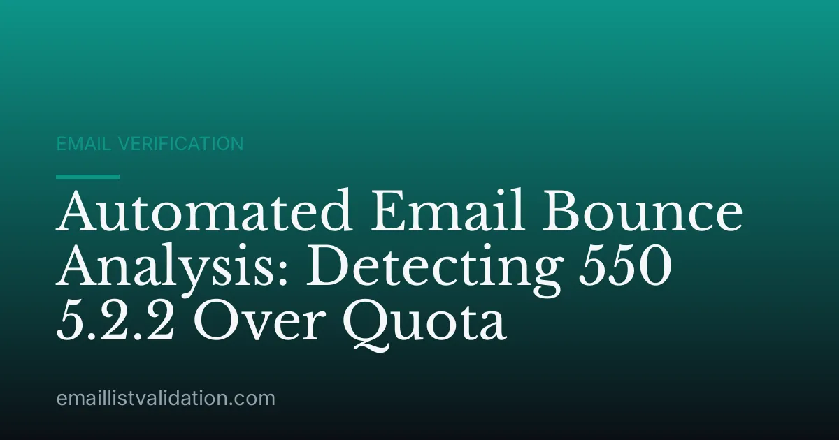 Automated Email Bounce Analysis: Detecting 550 5.2.2 Over Quota