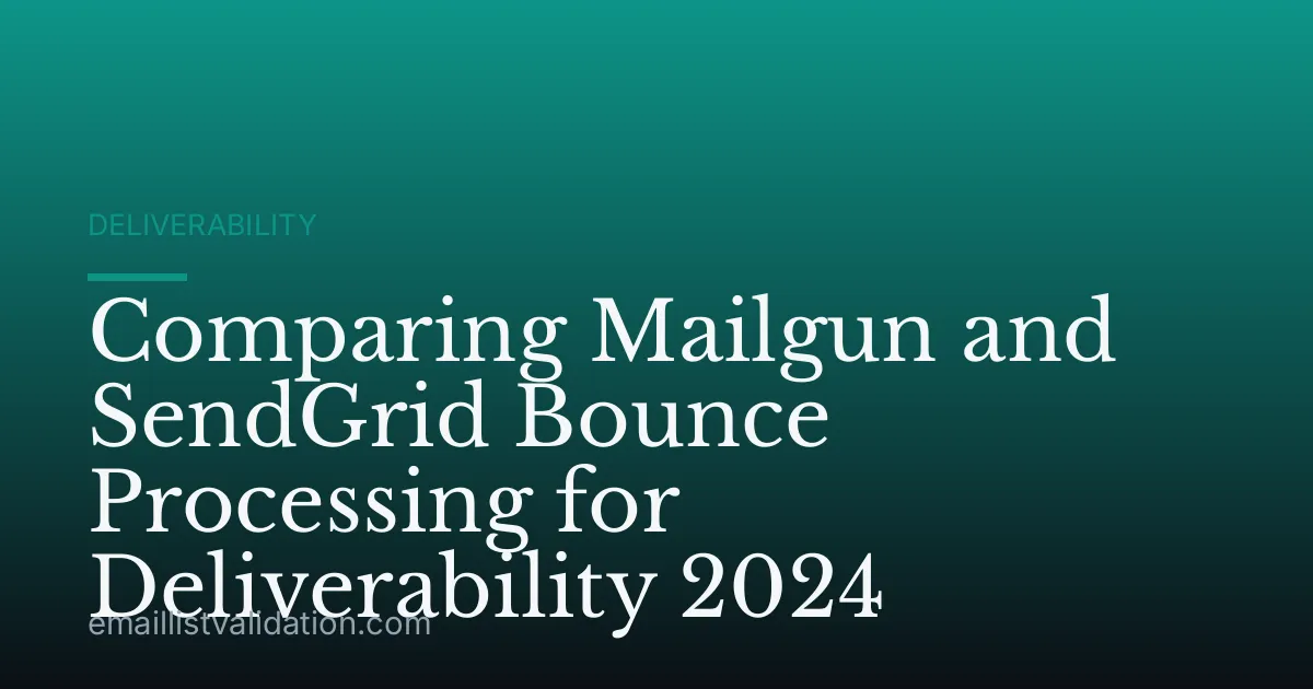 Comparing Mailgun and SendGrid Bounce Processing for Deliverability 2024