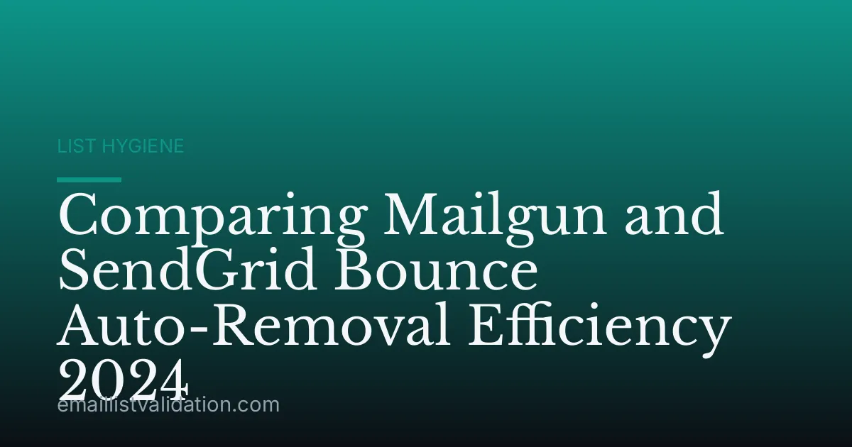 Comparing Mailgun and SendGrid Bounce Auto-Removal Efficiency 2024