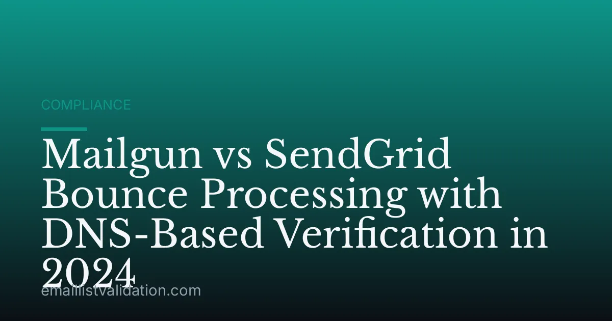 Mailgun vs SendGrid Bounce Processing with DNS-Based Verification in 2024