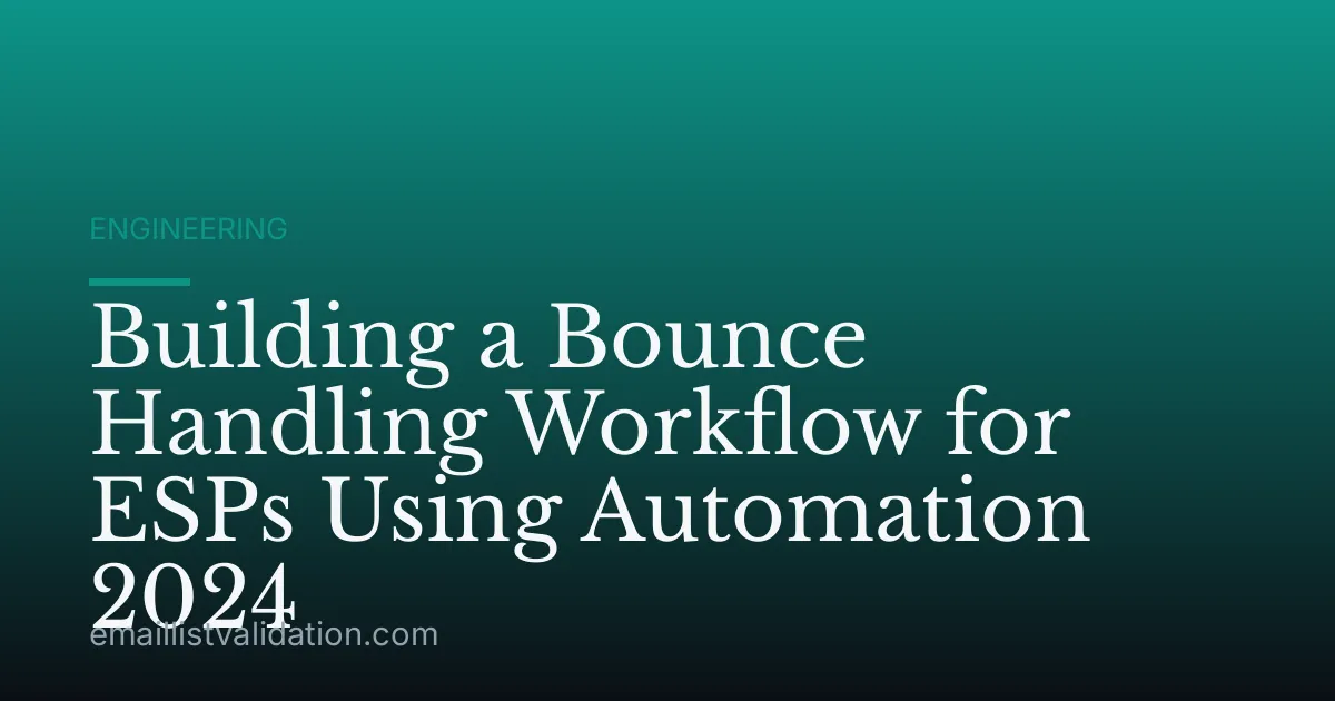 Building a Bounce Handling Workflow for ESPs Using Automation 2024