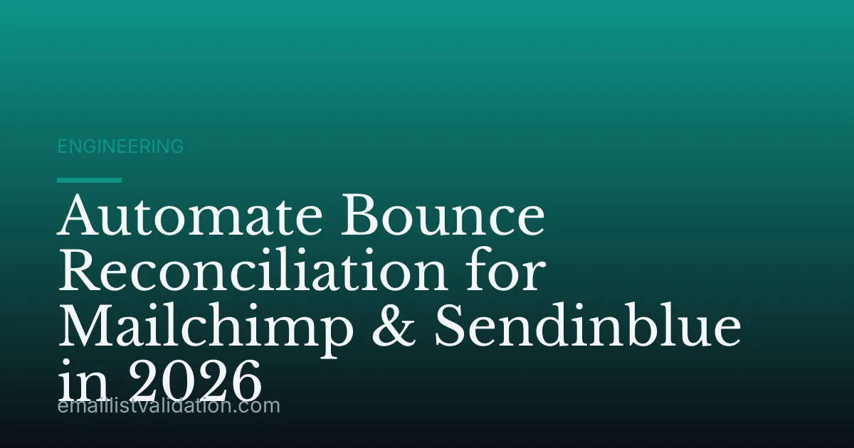 Automate Bounce Reconciliation for Mailchimp & Sendinblue in 2026