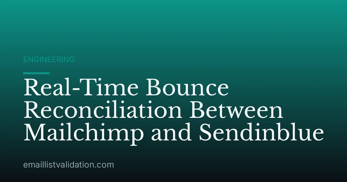 Real-Time Bounce Reconciliation Between Mailchimp and Sendinblue