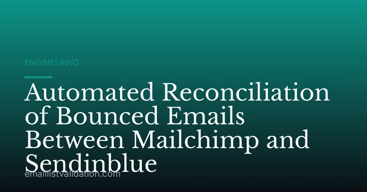 Automated Reconciliation of Bounced Emails Between Mailchimp and Sendinblue