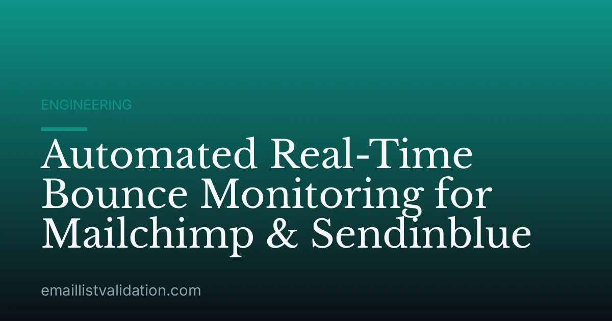 Automated Real-Time Bounce Monitoring for Mailchimp & Sendinblue