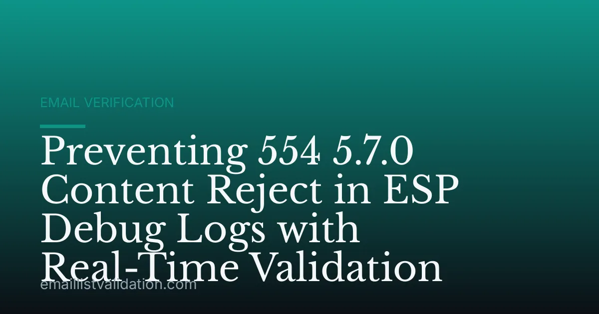 Preventing 554 5.7.0 Content Reject in ESP Debug Logs with Real-Time Validation