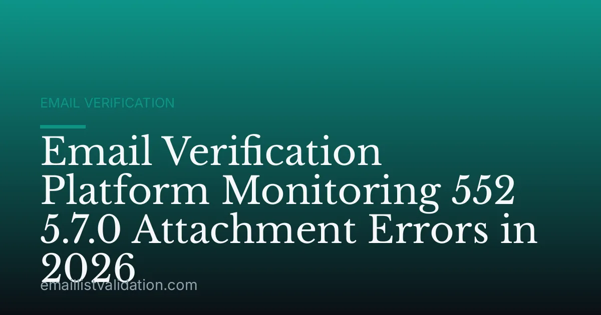 Email Verification Platform Monitoring 552 5.7.0 Attachment Errors in 2026