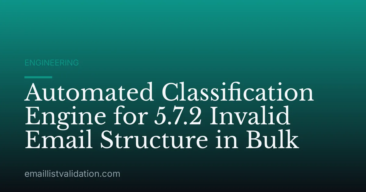 Automated Classification Engine for 5.7.2 Invalid Email Structure in Bulk