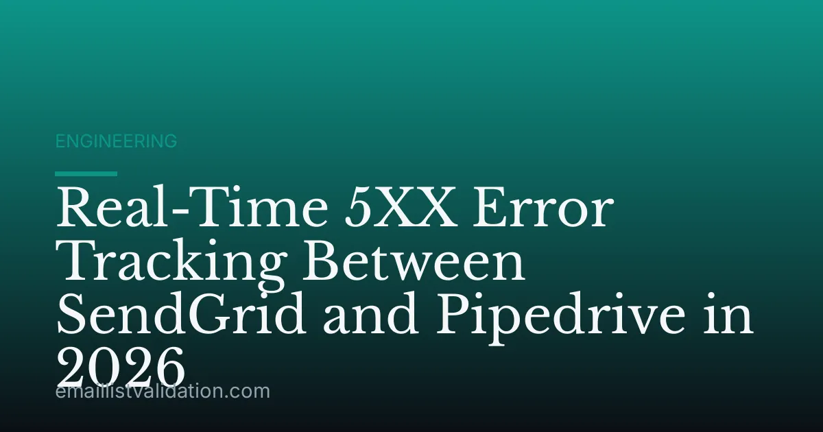 Real-Time 5XX Error Tracking Between SendGrid and Pipedrive in 2026
