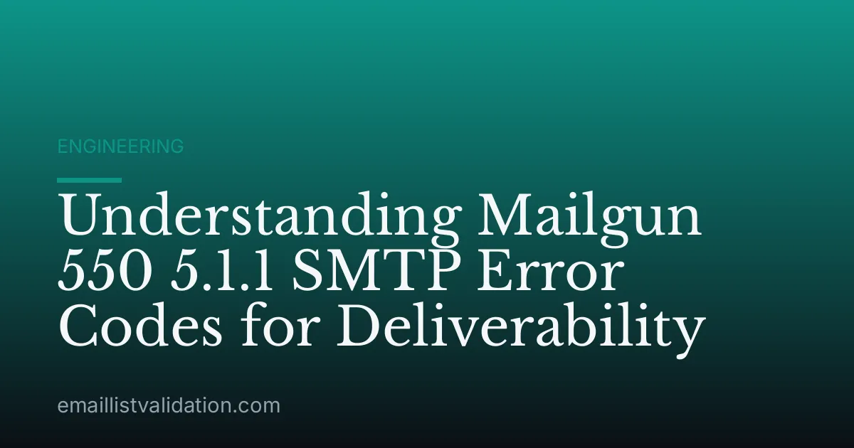 Understanding Mailgun 550 5.1.1 SMTP Error Codes for Deliverability