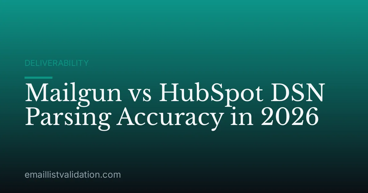 Mailgun vs HubSpot DSN Parsing Accuracy in 2026