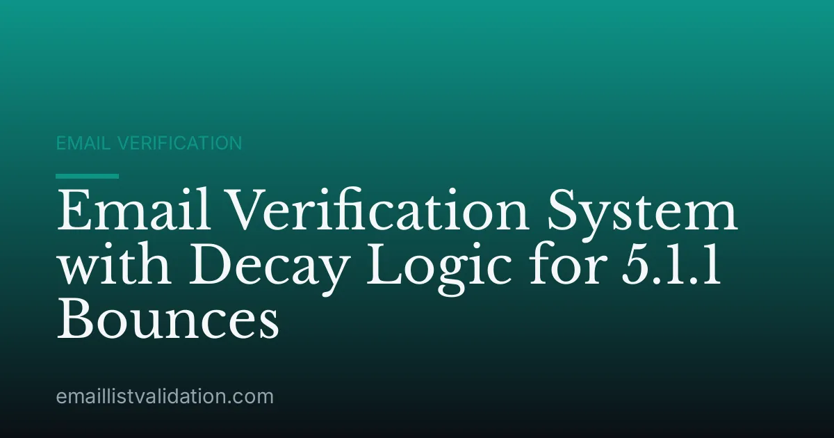 Email Verification System with Decay Logic for 5.1.1 Bounces