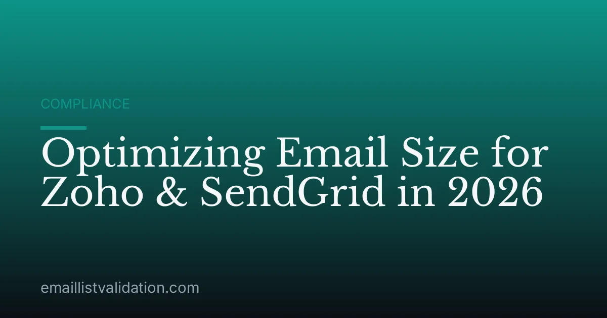 Optimizing Email Size for Zoho & SendGrid in 2026
