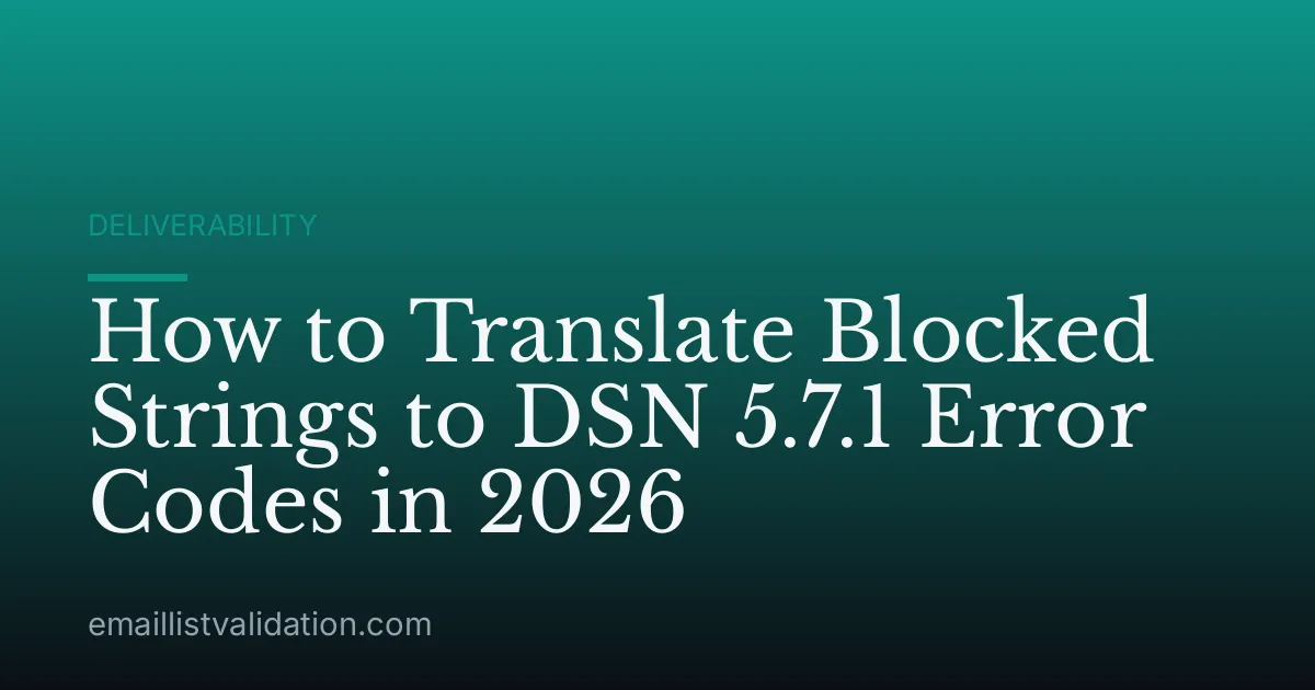 How to Translate Blocked Strings to DSN 5.7.1 Error Codes in 2026