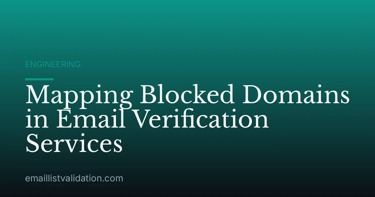 Mapping Blocked Domains in Email Verification Services