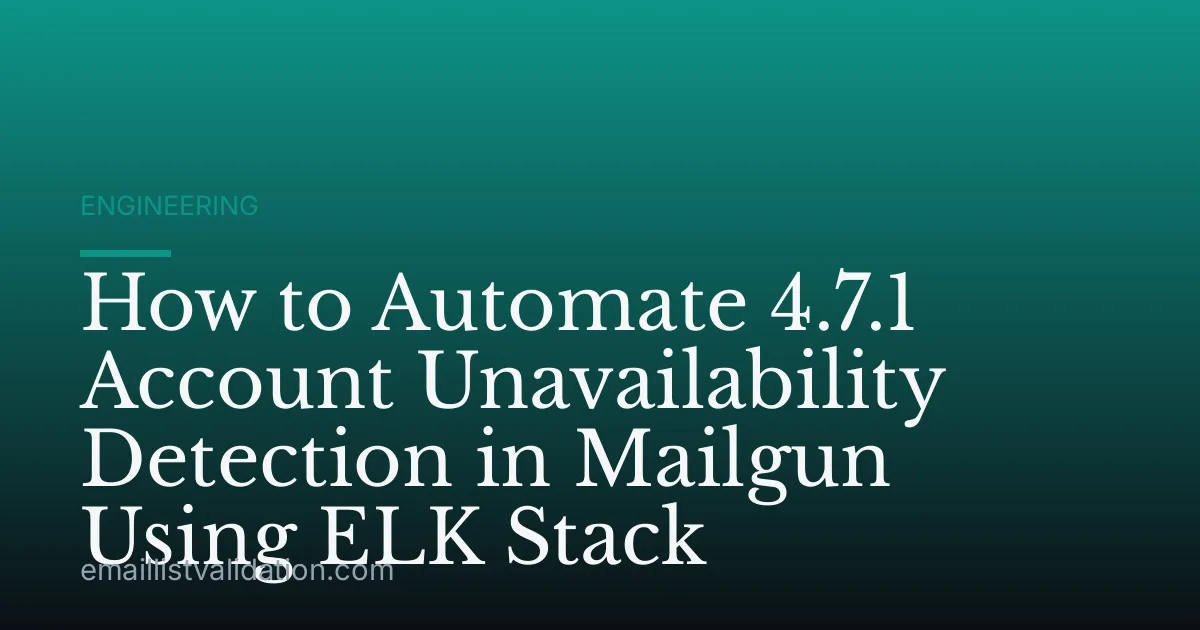 How to Automate 4.7.1 Account Unavailability Detection in Mailgun Using ELK Stack