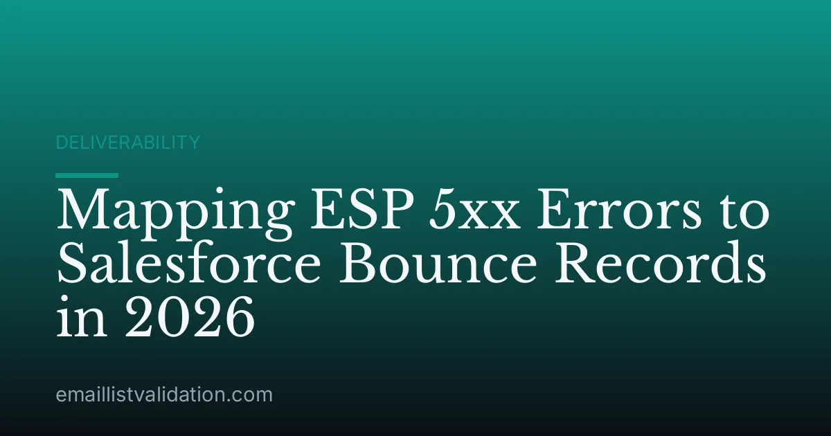 Mapping ESP 5xx Errors to Salesforce Bounce Records in 2026