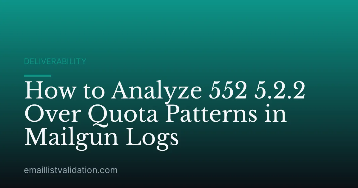 How to Analyze 552 5.2.2 Over Quota Patterns in Mailgun Logs