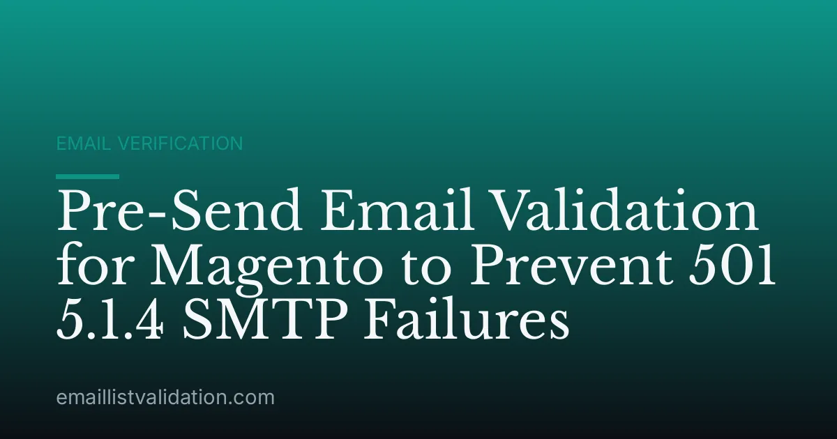 Pre-Send Email Validation for Magento to Prevent 501 5.1.4 SMTP Failures
