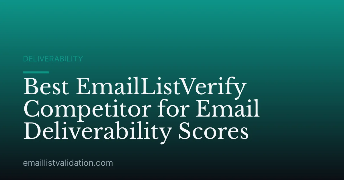 Best EmailListVerify Competitor for Email Deliverability Scores