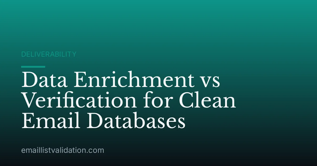 Data Enrichment vs Verification for Clean Email Databases