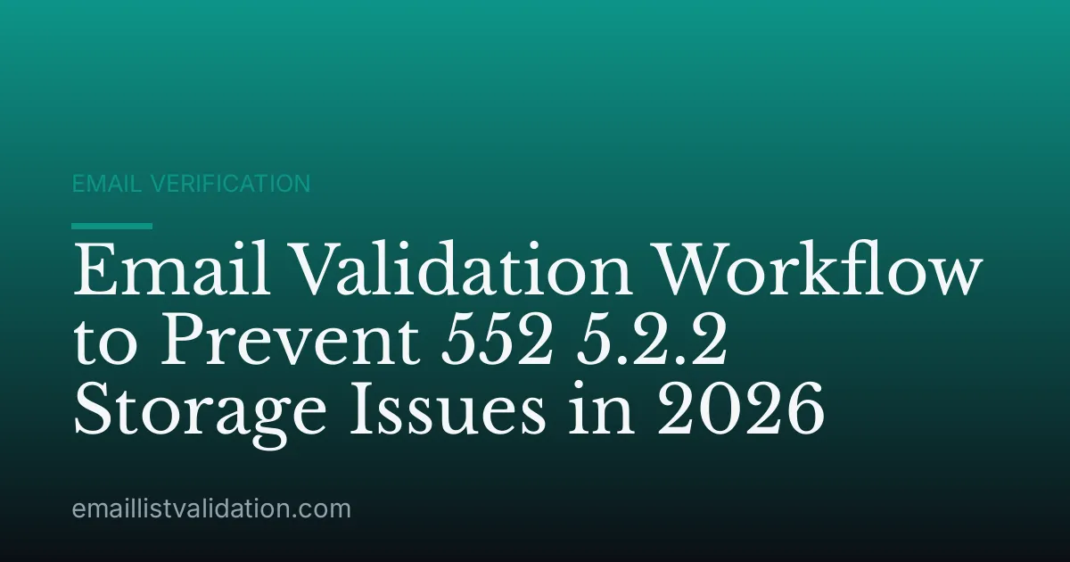 Email Validation Workflow to Prevent 552 5.2.2 Storage Issues in 2026