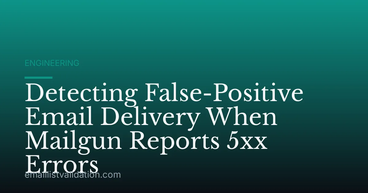 Detecting False-Positive Email Delivery When Mailgun Reports 5xx Errors