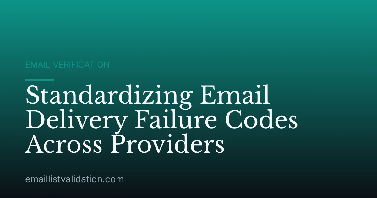 Standardizing Email Delivery Failure Codes Across Providers