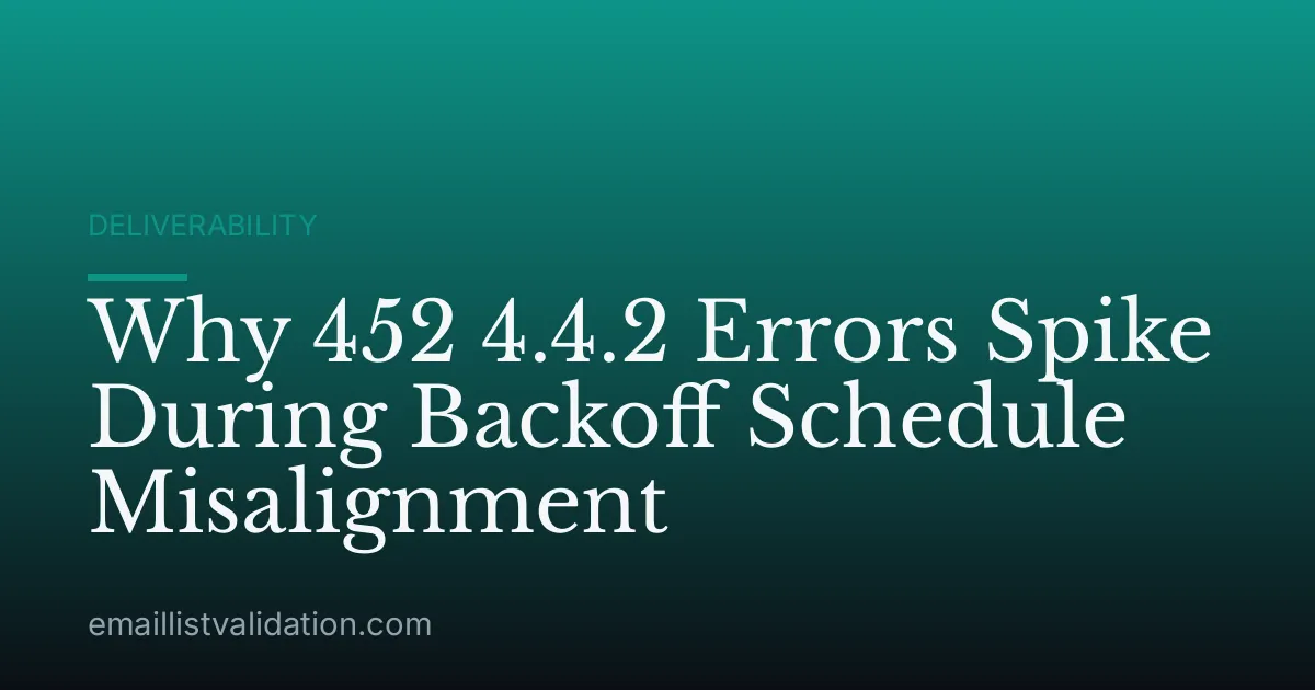 Why 452 4.4.2 Errors Spike During Backoff Schedule Misalignment