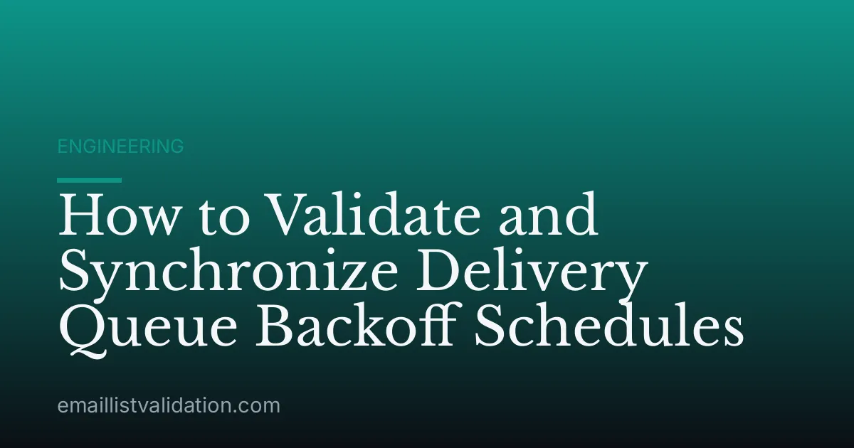 How to Validate and Synchronize Delivery Queue Backoff Schedules