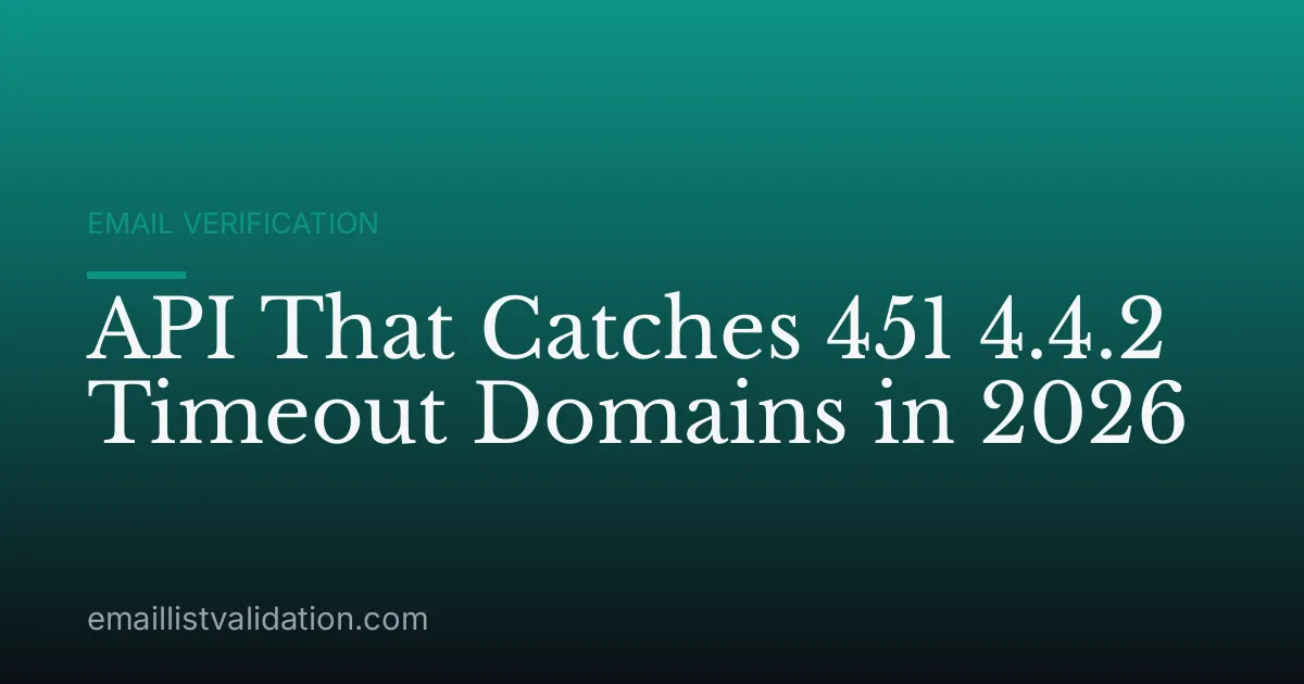 API That Catches 451 4.4.2 Timeout Domains in 2026