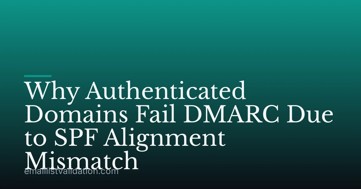 Why Authenticated Domains Fail DMARC Due to SPF Alignment Mismatch