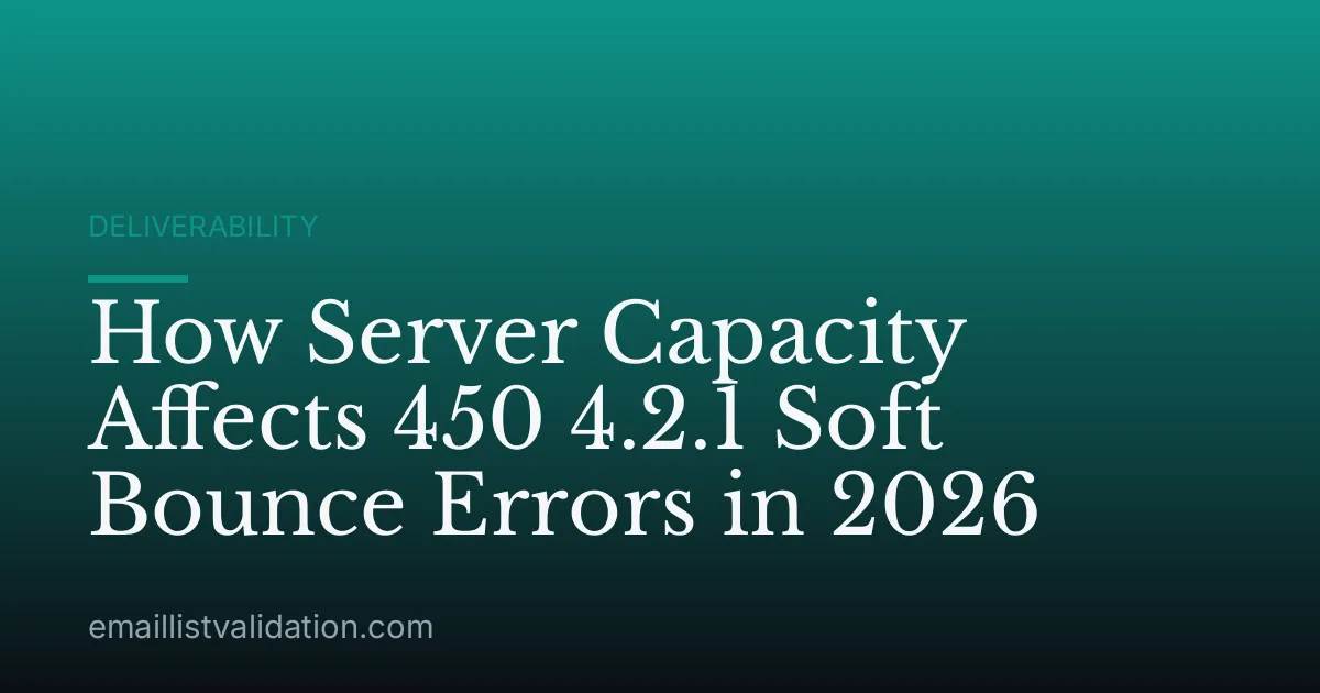 How Server Capacity Affects 450 4.2.1 Soft Bounce Errors in 2026