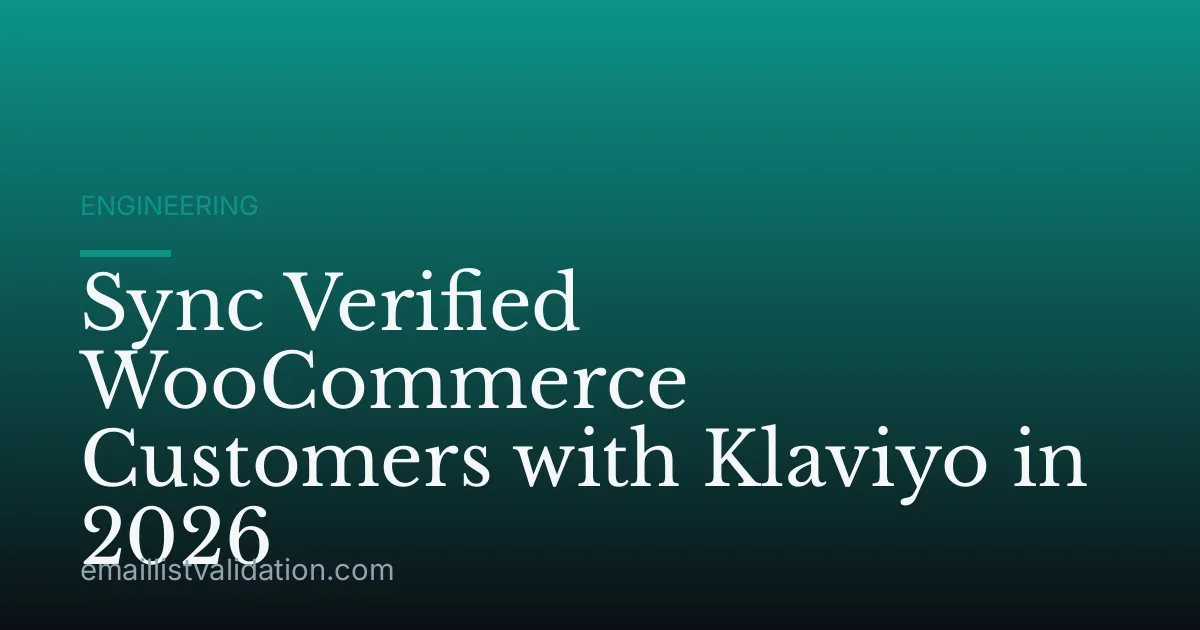 Sync Verified WooCommerce Customers with Klaviyo in 2026