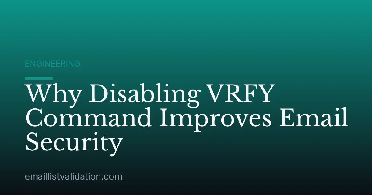 Why Disabling VRFY Command Improves Email Security