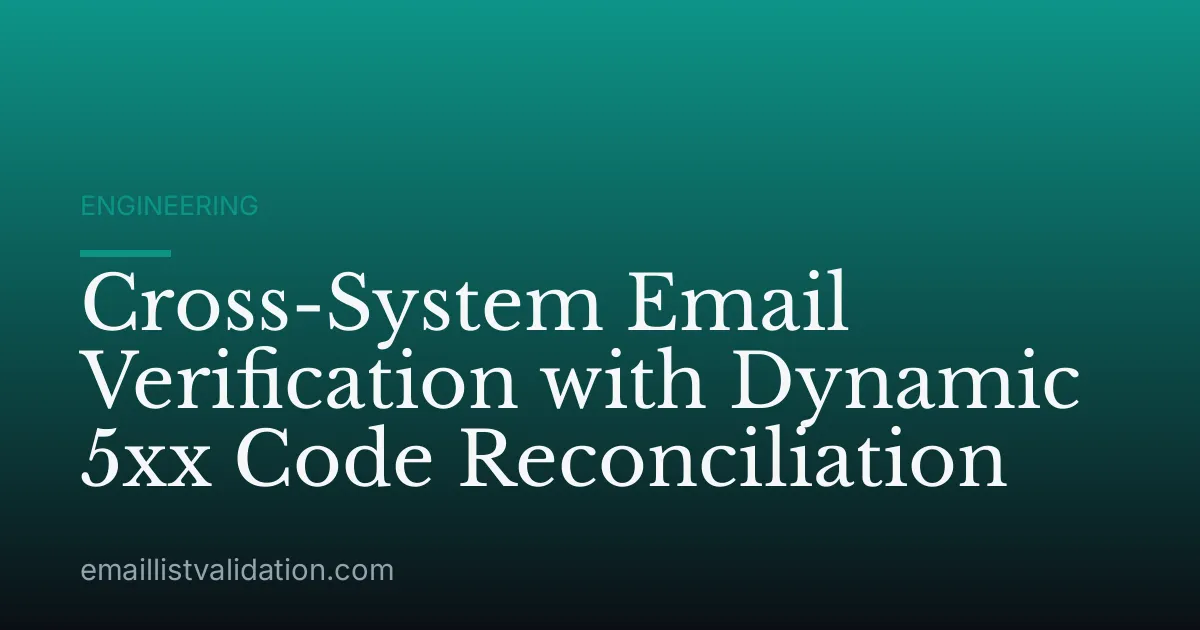 Cross-System Email Verification with Dynamic 5xx Code Reconciliation
