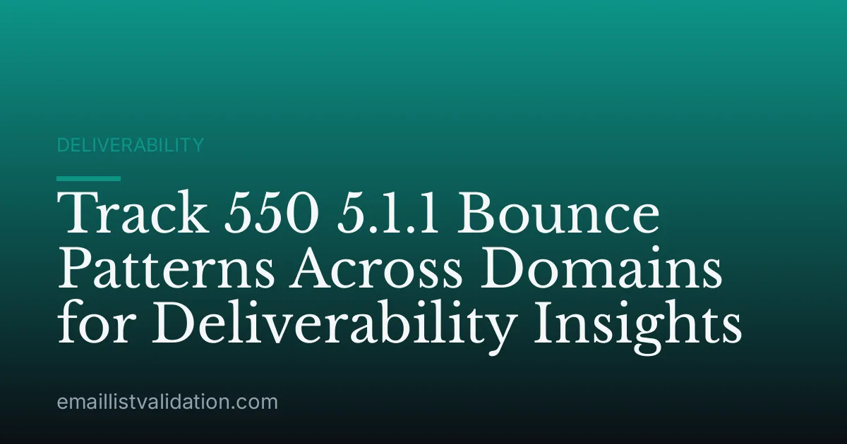 Track 550 5.1.1 Bounce Patterns Across Domains for Deliverability Insights