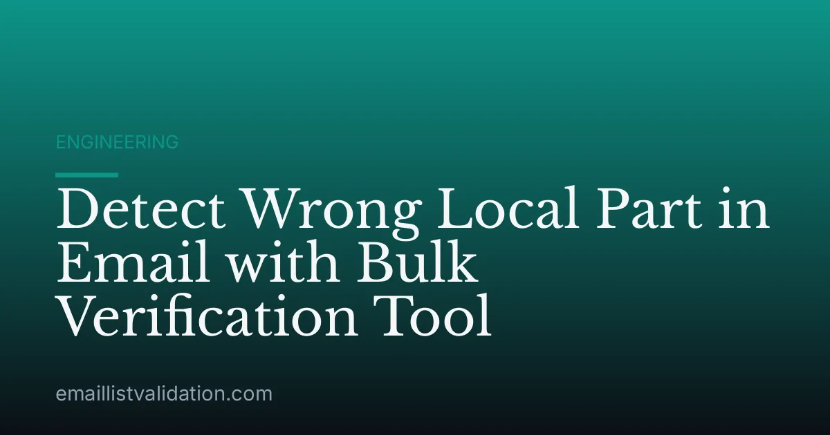 Detect Wrong Local Part in Email with Bulk Verification Tool