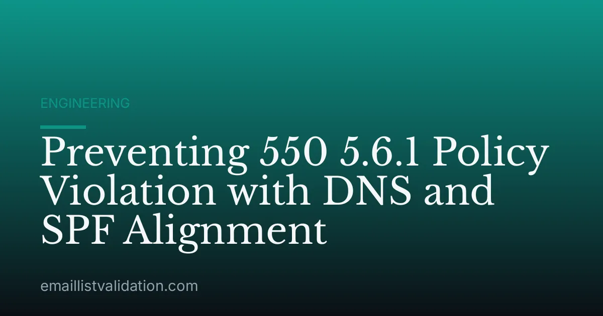 Preventing 550 5.6.1 Policy Violation with DNS and SPF Alignment
