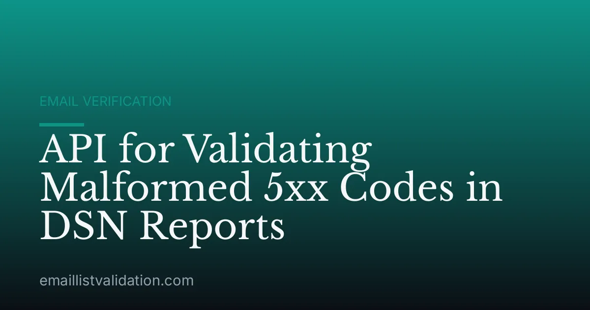 API for Validating Malformed 5xx Codes in DSN Reports