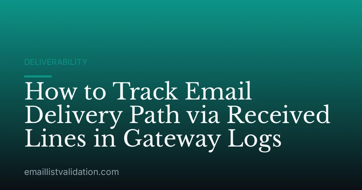 How to Track Email Delivery Path via Received Lines in Gateway Logs